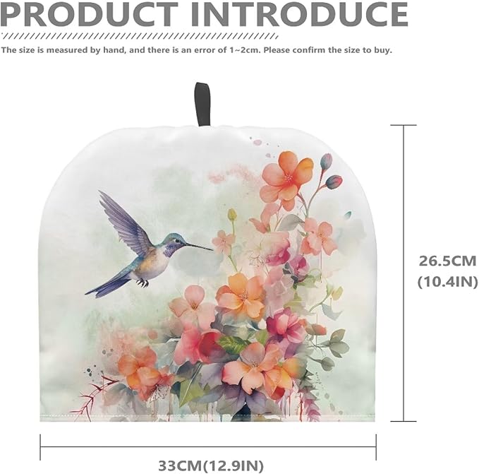 Floral Tea Cozy Insulation Kitchen Accessory Hummingbird Tea Cozies Covers Kitchen Home Decorative Tea Pots Cozy for Keeping Warm