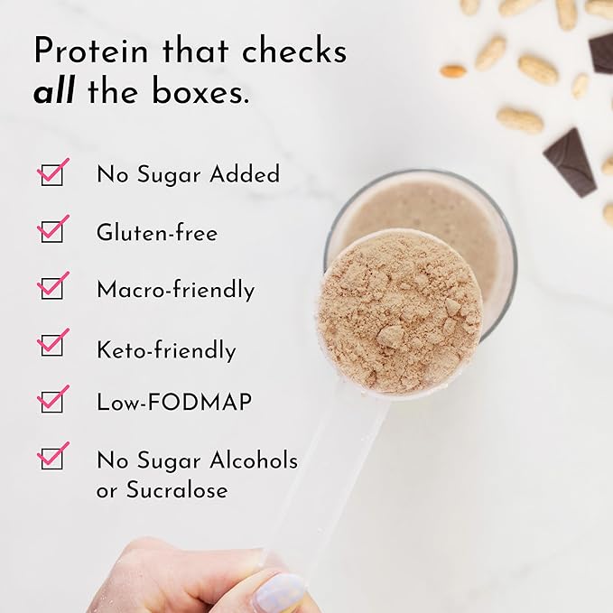 Roasted Peanut Butter Chocolate Protein Powder ??30-Serving Blend with 100% Grass-Fed Whey & Organic Plant Proteins ??Rich Cocoa & Roasted Peanut Flavor ??Supports Muscle Recovery & Energy*