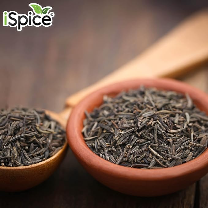 iSpice PREMIUM CARAWAY SEED | 6.2 Ounces Whole Caraway Seed Non-GMO No Fillers, No Agents, Black Caraway Seeds Essential Kitchen Herbs |5oz (140g)