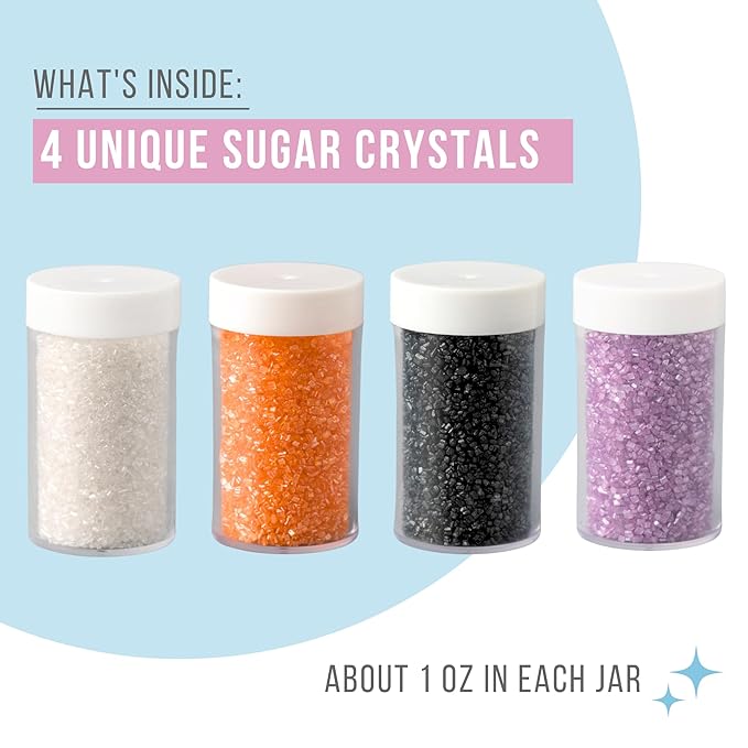 Sweets Indeed Halloween Sugar Sprinkles 4-Pack ??4.52 oz Spooky Sugar Set | White, Orange, Black & Purple Decorating Sugars | Edible Baking Decorations for Cookies, Cupcakes & Cakes