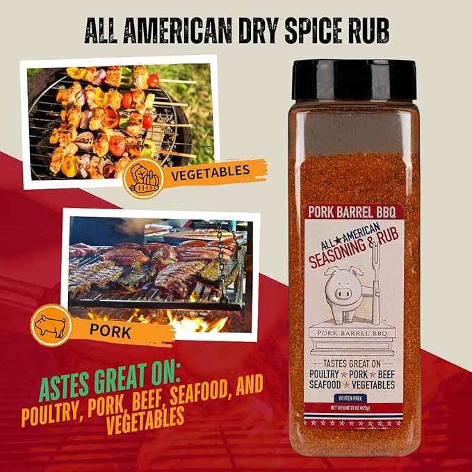 Pork Barrel BBQ All American Seasoning & Rub Catering, 623g
