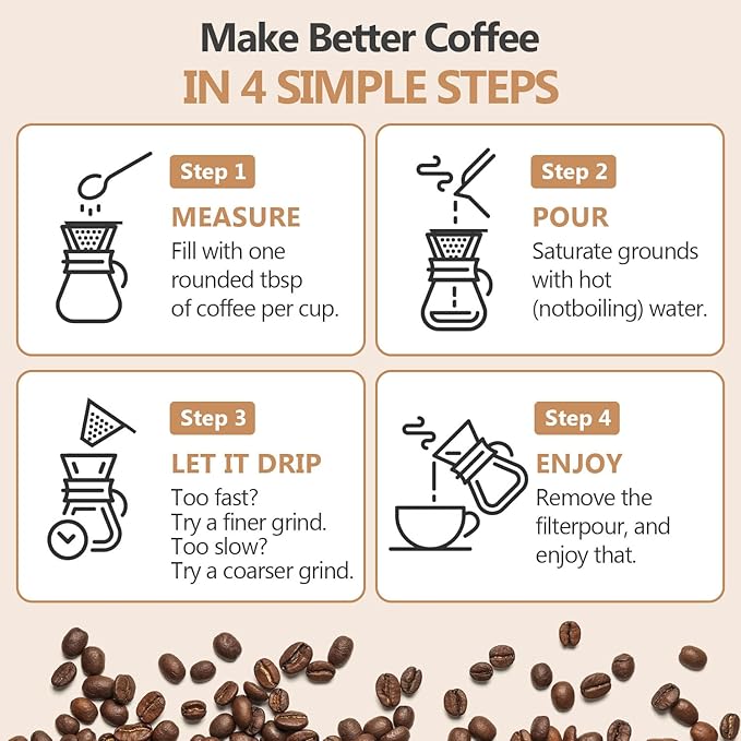 Pour Over Coffee Maker 14 OZ, 4 Cup Borosilicate Glass Drip Coffee Maker with Reusable Stainless Steel Filter and Cork Grip for Home Caf챕 400 ML (Diamond Shape)