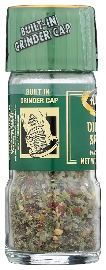 Alessi Herb & Seasoning Grinder, Dipping Spices for Olive Oil, Tip n' Grind (Garlic, 0.76 Ounce (Pack of 1))
