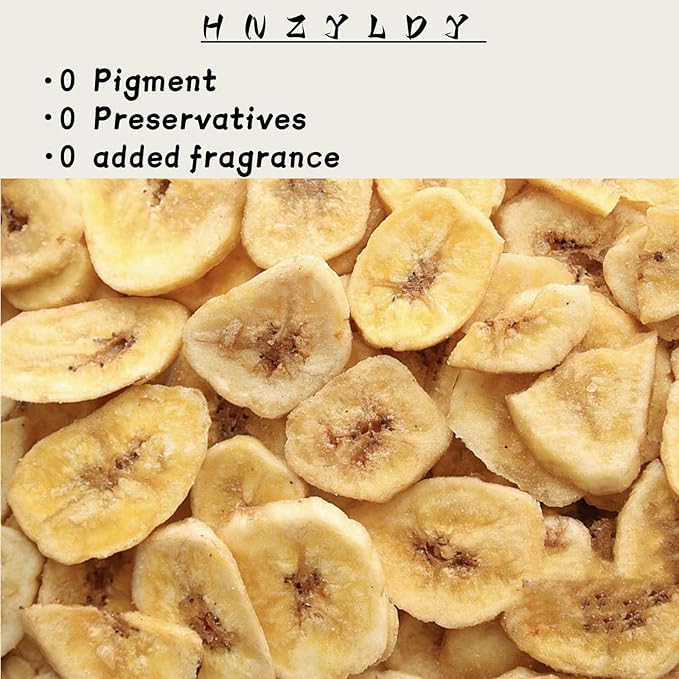 Freeze-Dried Banana Slices, 7oz (200g) No Sugar Added Crispy Dried Fruit Snacks for Hiking, Camping, Travel & On-the-Go Snack