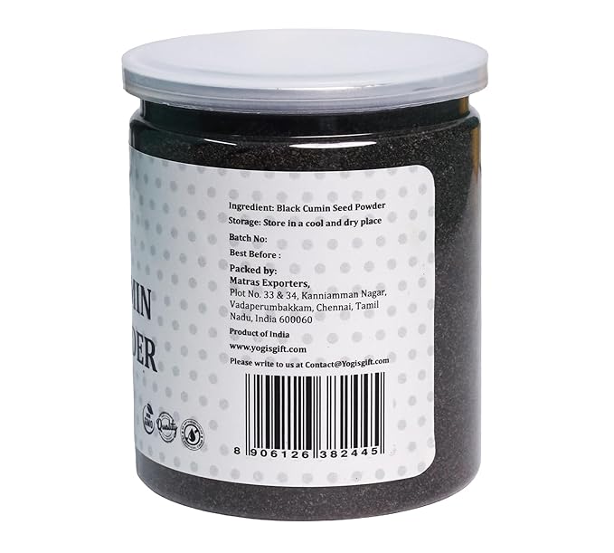 Black Cumin Seed Powder 8oz - Ground Nigella Sativa, Kalonji - Comino Negro en Polvo for Cooking, Smoothies, and Natural Flavor Boost, Long-Lasting Aroma - By Yogis Gift์งฐ