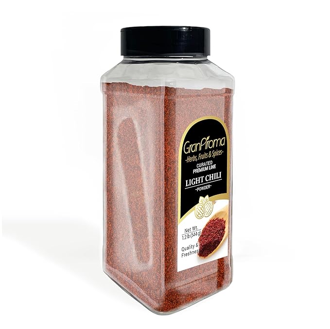 GranAroma Light Chili Powder, 1.2 lb, Chilis & Dry Rubs, Flavorful, Light Taste