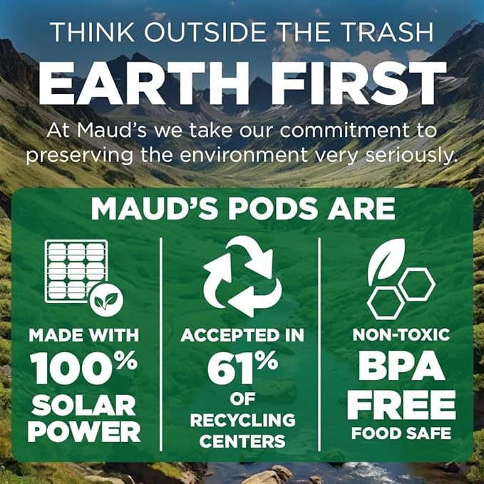Maud's Organic Decaf Chai Tea Pods, 24 ct, Recyclable Single Serve Tea Pods ??100% Gourmet Blended Tea Leaves, Compatible with Keurig K Cups Maker