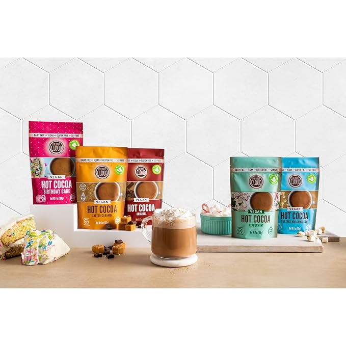 Coconut Cloud: Vegan, Natural, Delicious, Creamy Chocolate | Made in Colorado from Premium Milk Powder (Non-GMO, Gluten Free), Winter Cocoa Bundle, 7oz Each (Original, Toasted Marshmallow & Peppermint)??,<div>