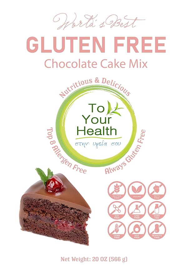 To Your Health Bakery Gluten Free (GF) Chocolate Cake Mix- Organic, Non-GMO, Top 8 Allergen Free