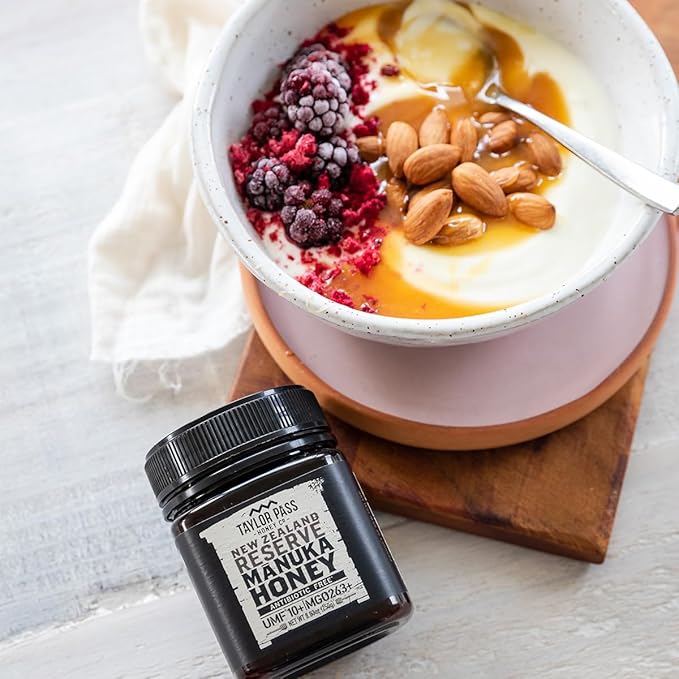 Taylor Pass Honey Co Manuka Honey UMF 10+ MGO 263+ | Monofloral, Sustainable Premium New Zealand Honey | Certified Non-GMO, Halal, BPA-Free Jar | 8.83oz