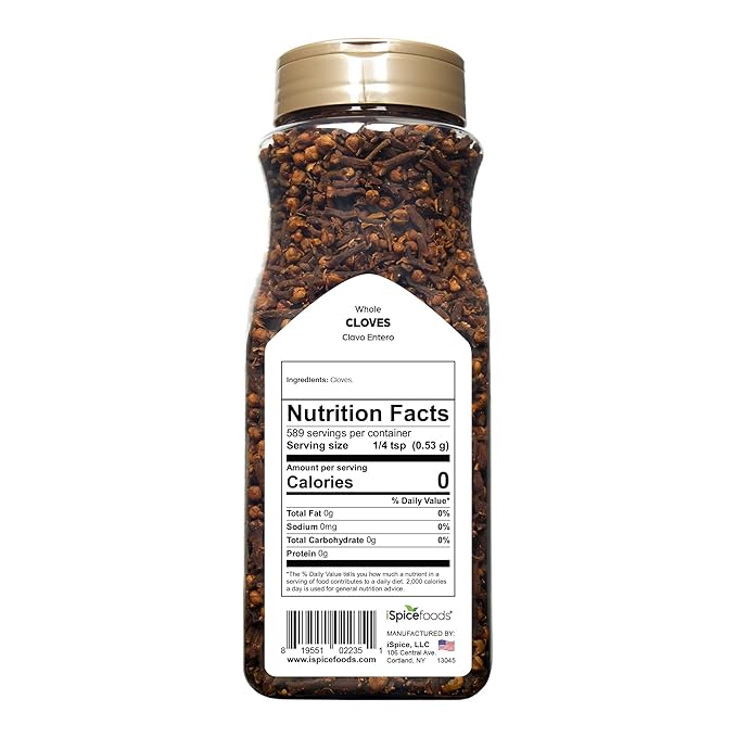 iSpice | Cloves Whole | 11 oz | Bulk Size | Kosher | Deeply Aromatic