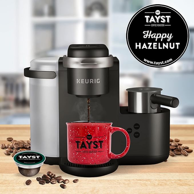 Tayst Coffee Pods, Happy Hazelnut Medium Roast, K Cups Compatible with Keurig Coffee Maker, Sustainable Single Serve, Pack of 30