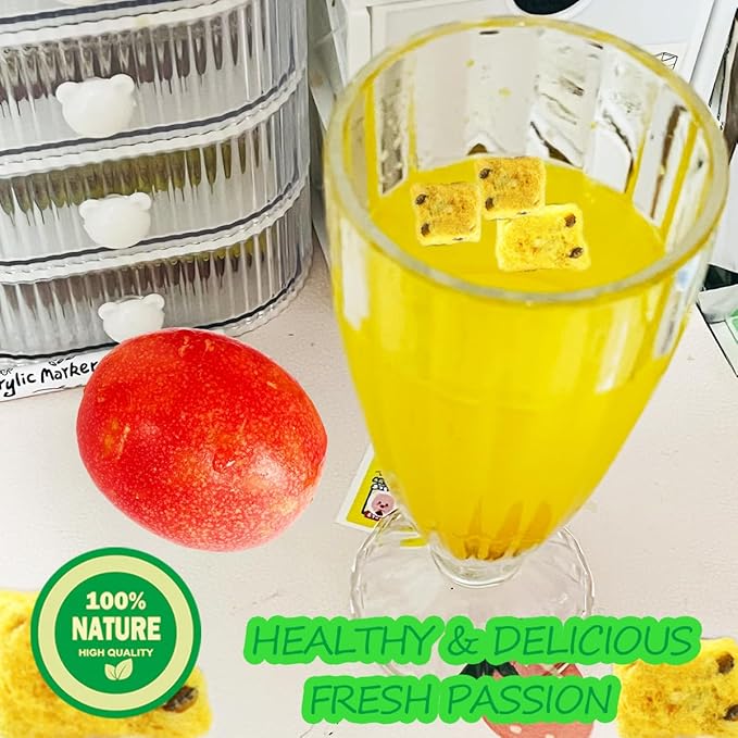Freeze Dried Passion Fruit, 2 Ounces, Passion Fruit Chunks for Cake, Drinks and Baking Food
