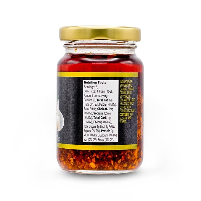 Polar Crunchy Garlic Chili Sauce 4.03oz (Pack of 12), Extra Crispy Chili Oil, Savory Umami Topping, Good on Everything, Gourmet Hot Sauce, Savory condiment, Vegan Friendly, Gourmet Hot Sauce, No MSG, Chili Crisp