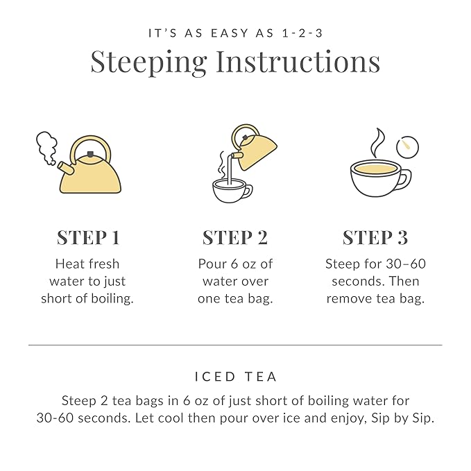 The Republic of Tea – Asian Jasmine 100% White Tea Bags, Steeps 50 Low-Caffeinated Cups