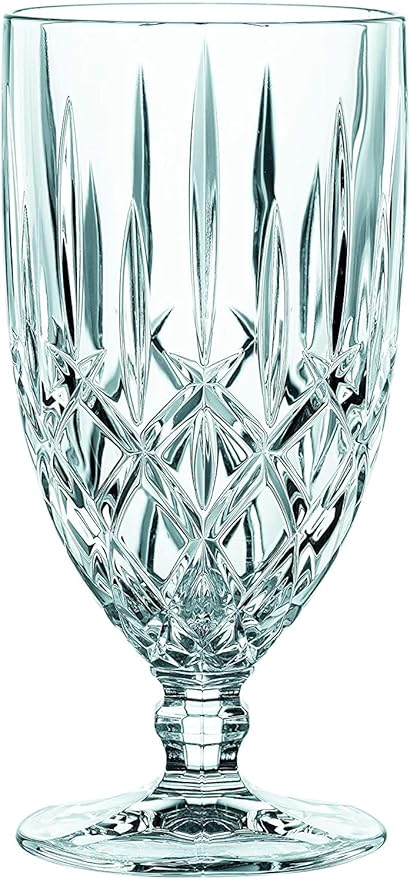 Nachtmann Noblesse Collection Iced Beverage Glasses, Crystal Glass Water Goblets, 15 Ounce, Beer, Wine, and Cocktails, Iced Beverage Glassware – Set of 4