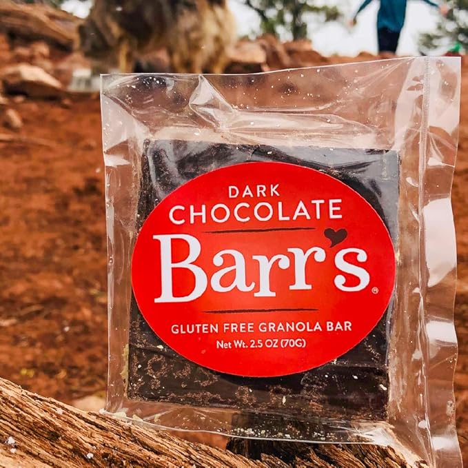 Mrs. Barr’s Natural Foods Granola Bars | Dark Chocolate | Certified Organic Gluten Free Oats | Soft Texture | Small Batch | Gourmet Quality | Real Ingredients | 2.5 Ounces (12 Pack)