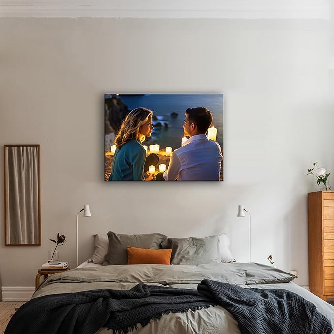 Personalized Custom Canvas Prints, Photo on Canvas Transform Your Photos into Stunning Framed Wall Art-Digitally Printed Photo to Canvas - Ideal for Home Decor, Gifts (40L?쐘28W" 100x70cm)