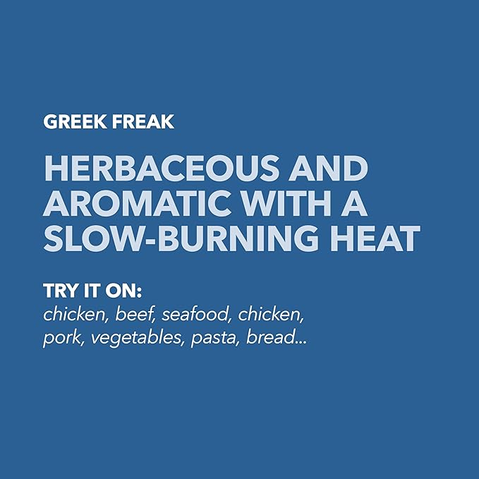 Spiceology ??Greek Freak Mediterranean Salt-Free Seasoning ??Greek Herbs & Spices for Chicken, Potatoes, Salad, Gyros, Pasta & Pizza ??Fresh-Ground, Chef-Crafted Mediterranean Blend ??11.5 oz