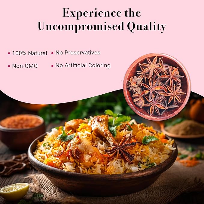 Star Anise Whole 4 oz, Perfect for Baking and Tea, Premium Dried Star Anise Pods, Aromatic, Fresh, Natural Spices, By Yogi's Giftยฎ