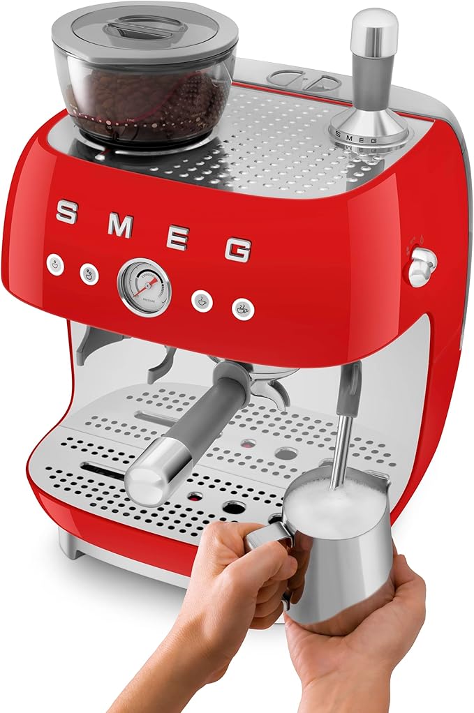 Smeg Semi-Automatic Espresso Machine (Red)
