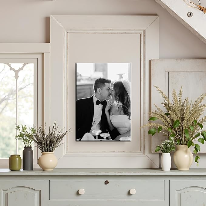 Hoopwarte Custom Canvas Prints with Your Photo, Pictures on Canvas Transform Photos into Stunning Framed Wall Art-Personalized Prints Pictures Wall Art Decor(16L x24W 40x60cm)