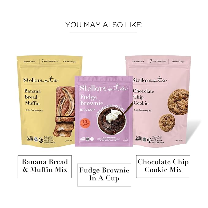 Stellar Eats Grain?멑ree Fudge Brownie Baking Mix | Gluten?멑ree, Dairy?멑ree, Plant?멊ased, Paleo?멑riendly, Naturally Sweetened with Coconut Sugar | Almond Flour-Based | 10.4 oz | 1 Pack