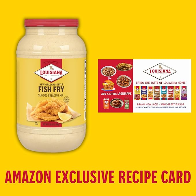 Louisiana Seasoned Chicken Fry Batter 1 Gallon - Crispy Southern Coating Mix for Fried Chicken - Delicious and Convenient Coating Filled with Cajun Flavor - Easy to Make Recipe - Just Add Water