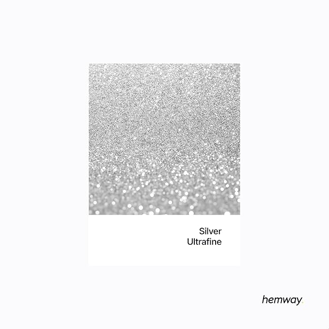 Hemway Premium Glitter Shaker - Silver | 130g Ultrafine Metallic Flake Sequins for Resin & Epoxy Crafts | Craft Supplies for Tumblers, Festival, Art