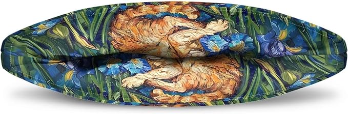 Cute Iris Cat Tea Cosy for Teapot with Handle Kitchen Kettle Dust Cover for Keeping Warm Machine Washable Tea Cosy Fabric Quilted Padding