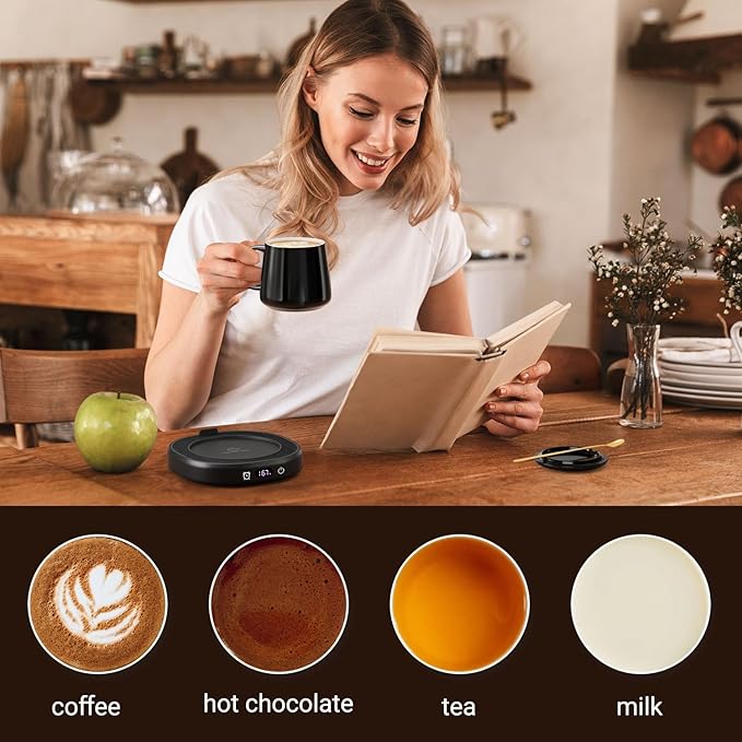 Coffee Mug Warmer & You are Awesome Mug Set, Electric Cup Warmer for Desk Office Home, Beverage Warmer with 4 Temperature Setting, 8-Hours Auto Shut Off, Best Birthday Present Ideas for Women Man