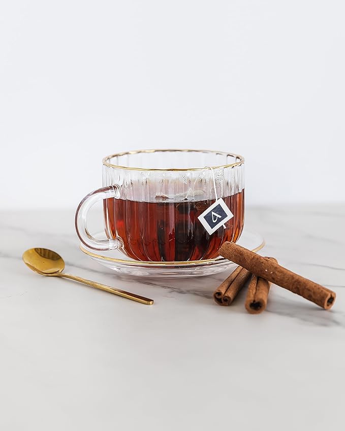 Arbata Chai Tea, 12 Pyramid Tea Bags Caffeinated Black Tea, Artisinal Naturally Flavored Spiced Masala Chai with Ginger, Cinnamon, Cardamom