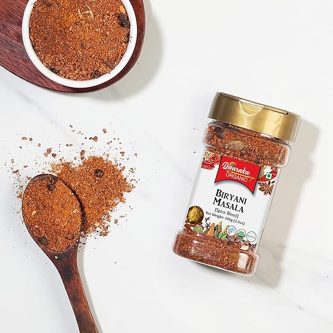 Dwaraka Organic - Biryani Masala Powder, 3.5oz, Healthy, Organic, Non GMO, All Natural