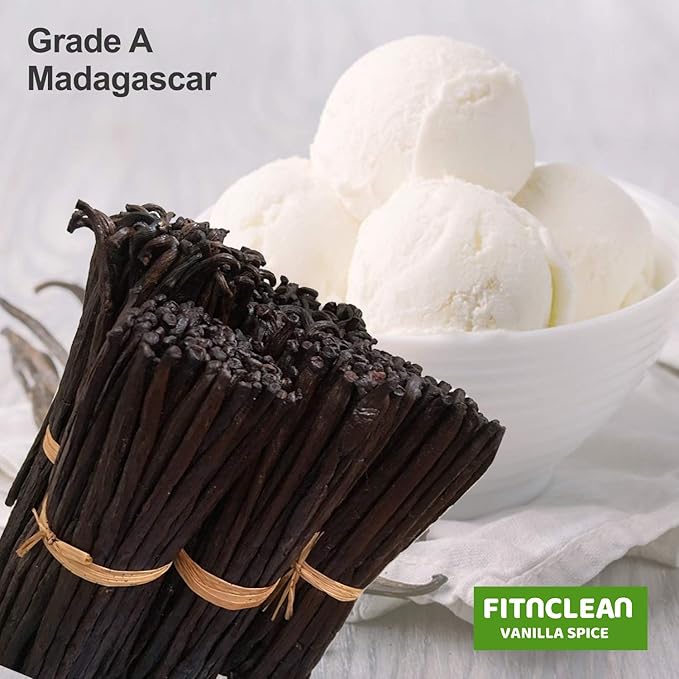 25 Organic Madagascar Vanilla Beans Grade A for Extract, Cooking and Baking by FITNCLEAN VANILLA| Certified USDA Organic. Bourbon Fresh Gourmet NON-GMO Whole Pods