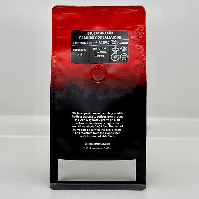 Jamaica Blue Mountain Peaberry Coffee, 100% Pure, Whole Bean, Fresh Roasted, Kosher, 16-ounce
