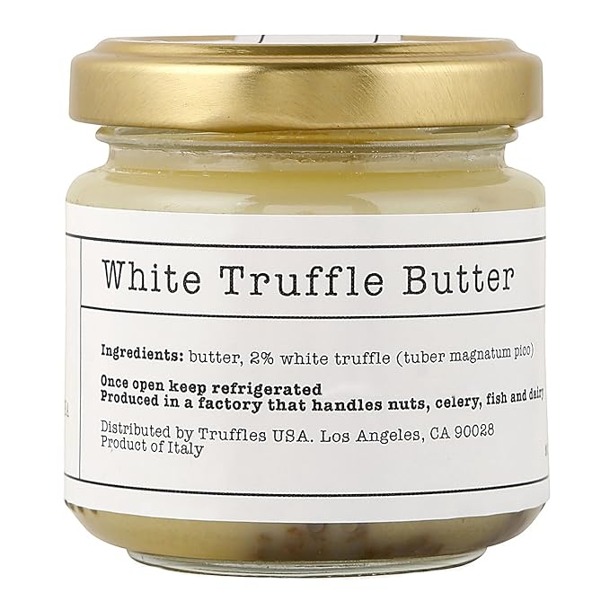 TRUFFLES USA White Truffle Butter 2.82 oz - Italian Truffle Butter from Fresh Italian Truffles, Imported from Italy from Authentic Family Owned Truffle Farms