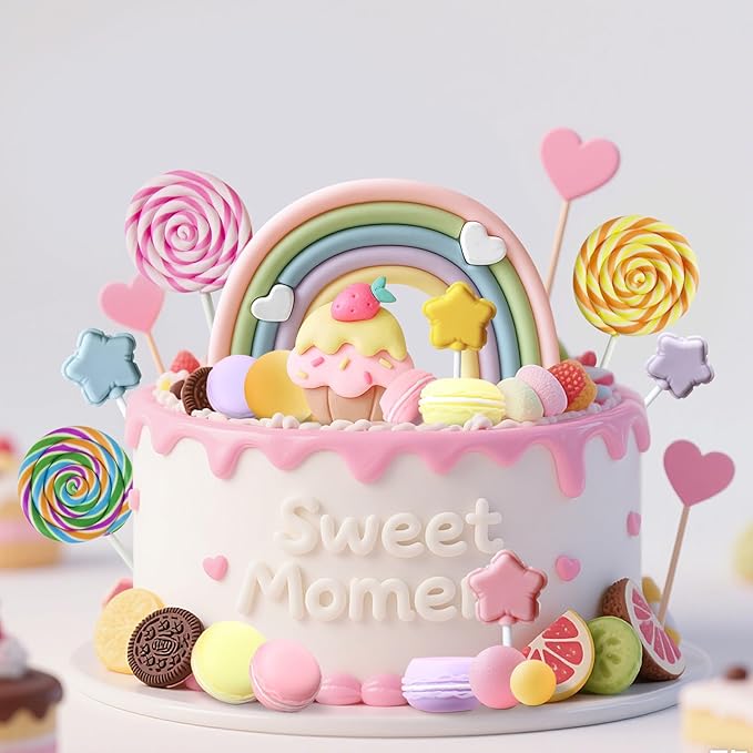 Candyland Cupcake Toppers Candy Cake Topper Sweet One Cake Topper