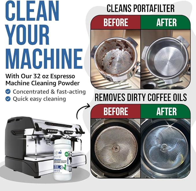 Coffee Machine Cleaner Powder 900G / 31 oz. Essential part of your Barista Accessories. Espresso Machine Cleaner. Coffee Cleaning Powder For Group Head. Use on your Commercial Machine. For Barista Kit
