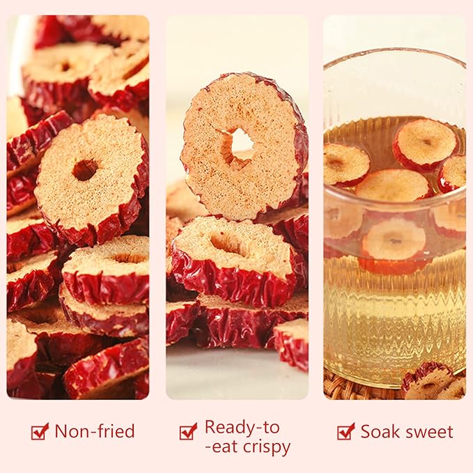 1.1lb Dried Dates Dried Jujube Slice,Dried Red Date Slices,Pitted Dates for Snacking and Baking, Premium Quality Dried Dates for Healthy Living??,<div>