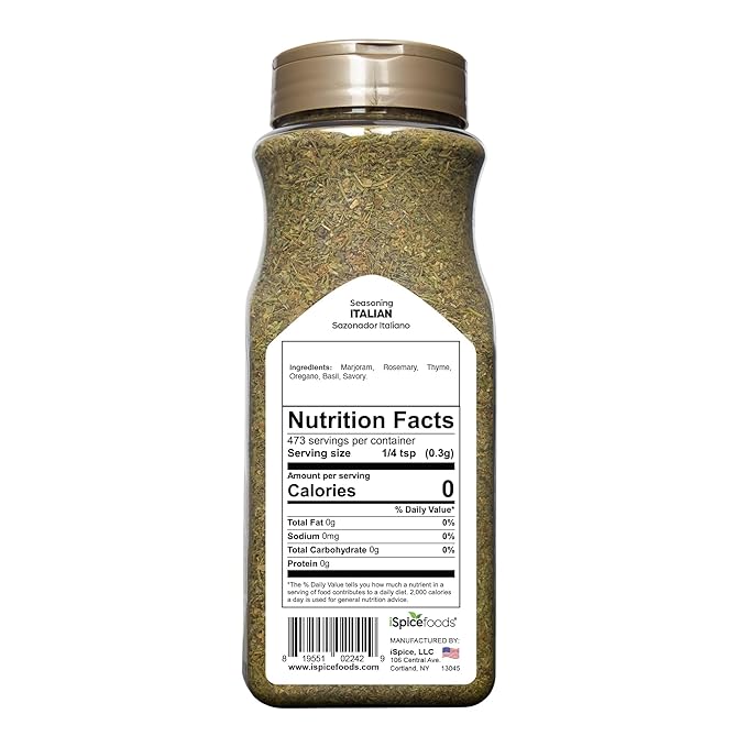 iSpice Blend | Italian Seasoning | 5.5 oz | Bulk Size | Mixed Spices & Seasonings | Kosher