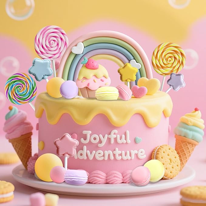 Candyland Cupcake Toppers Candy Cake Topper Sweet One Cake Topper