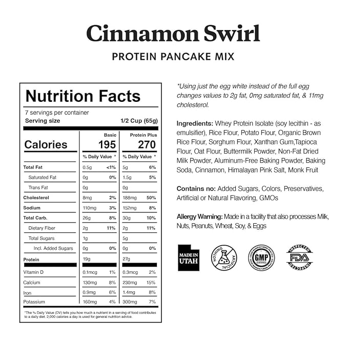 ProDough Shop Buttermilk Pancake and Waffle Mix - Gluten Free, Low Carb, High Protein Pancake Mix - Healthy Pancakes and Waffles for Breakfast or Snack