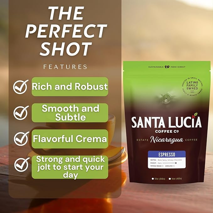 Specialty Volcanic Nicaraguan - Cafì±?Crema Espresso Roast Coffee, Intricate & Velvety, Low Acid, 91 Point, Small Batch Roasted, Farm Direct, 100% Single-Origin, Santa Lucia, Ground,Drip 2 lbs 2-16oz