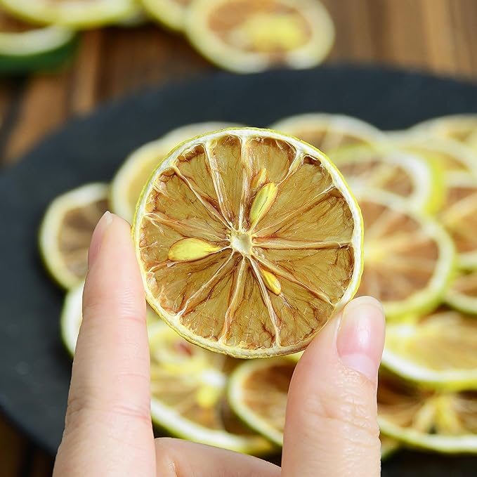 Dried Lime Slices,8.82oz/250g,Dehydrated Fruit For Cocktails,100% Natural No Additives No Sugar Added,Natural And Pure Taste,Cocktail Garnishes For Drinks,For Cake Decoration,Candle Crafts,Tea,Table Scatters , Baking Cooking
