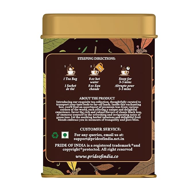 Pride Of India - Natural Majestic Medley (Variety Tea Enssemble) - 26 Tea Bags - 13 Assorted Flavors - PACK of 6 - Amazing Gift & Great Value