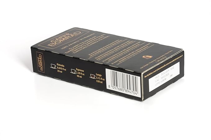 Caffè Bomrad 100% Arabica | 0% Robusta | 100% Made in Italy | 10 Aluminum Coffee Capsules