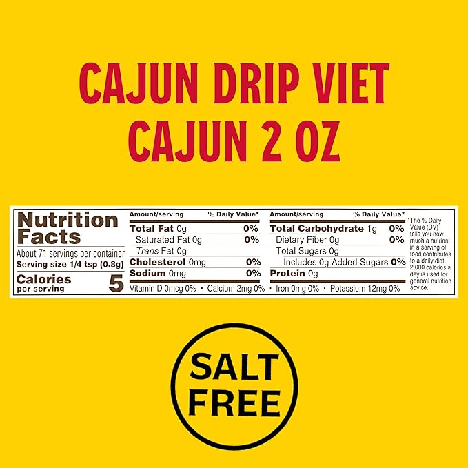 Louisiana Fish Fry Cajun Drip Viet-Cajun Butter Seasoning Mix - Seasoned Butter Sauce for Seafood - 2 oz. Bag (Pack of 1) - Just Add Butter and Toss with Seafood - Add a Burst of Flavor to Your Boiled Seafood with Cajun Drip