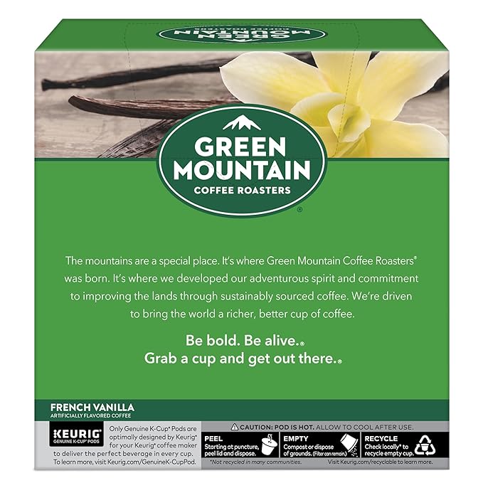 Green Mountain Coffee Roasters French Vanilla Coffee, Keurig Single-Serve K-Cup pods, Light Roast, 32 Count