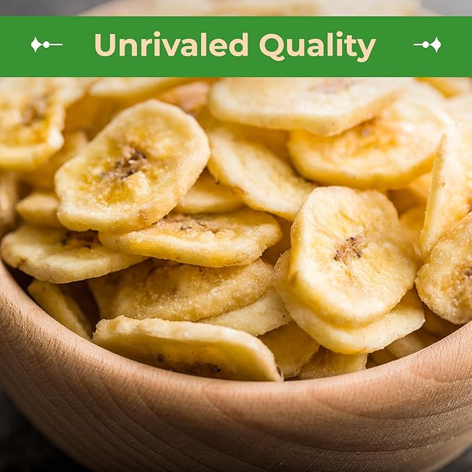 Sincerely Nuts Dried Banana Chips Sweetened - Fresh Sweet Dried Bananas Made w/Ripe Fruit & Coconut Oil - Kosher, Vegan & Gluten Free Snack, 1lb Bag
