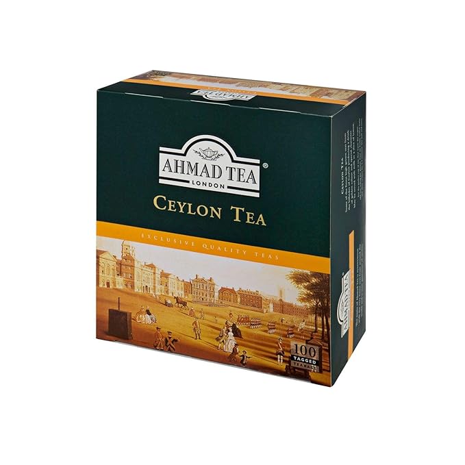Ahmad Tea Ceylon tagged teabags, no envelopes, 100 count (Pack of 1)
